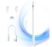 Penna per Tablet, 15 Min Ricarica Rapida USB-C, Pixel da 0,1 mm, Sensibilità All'inclinazione per il Rifiuto del Palmo Della Mano, Penna per iPad 11 A16/10/9/8/7/6, ipad Mini 6/5, Air 3/4/5/