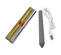 Penna per timbratura a caldo alimentata tramite USB, con 4 punte sostituibili, per lavorazioni in lamina d'oro/argento su cartoncino, tessuto e pelle, include rotoli di pellicola protettiva
