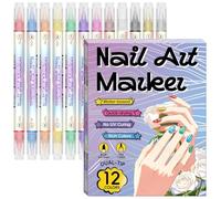 Penna per unghie, 12 colori di lunga durata, penna impermeabile per la pittura delle unghie, per viaggi eventi, regalo per donne amiche