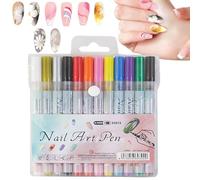 Penna per Unghie,12 Colori Strumenti Graffiti Manicure | Pennarelli Gel per Unghie 0.3mm per Bambine,Ideali per Design Casa Salon Regalo Donne Ragazze Principianti