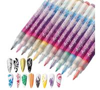 Penna per unghie, 13,9 cm, con controllo della presa senza sforzo | kit professionale per manicure per bambini, ragazze, donne, saloni, casa, principianti, pittura su tela per unghie