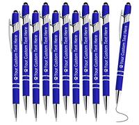 Penna Personalizzata con Incisione Logo Nome 10 Penne Personalizzate Penne Personalizzabili Regalo Penna Personalizzabile per Ufficio Laurea Compleanno Donna Uomo Universitari, Blu