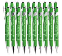 Penna Personalizzata con Incisione Logo Nome 20 Penne Personalizzate Penne Personalizzabili Regalo Penna Personalizzabile per Ufficio Laurea Compleanno Donna Uomo Universitari, Verde Chiaro