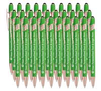 Penna Personalizzata con Incisione Nome Logo 30 Penne Personalizzate Penna Touch Regali Ufficio Datore Di Lavoro Sacerdote Testimone Nozze Laurea, Verde