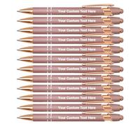 Penna Personalizzata, Penna Personalizzata con Incisione Nome/Logo/Texto, Penna in oro Rosa Personalizzata Touch Commerciale, Regalo for Uomo, Donna, Laurea, Compleanno, Natale, Ufficio…