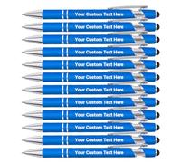 Penna Personalizzata, Penna Personalizzata con Incisione Nome/Logo/Texto, Penna Personalizzata Touch Commerciale, Regalo for Uomo Donna, Laurea, Matrimonio, Natale, Ufficio-Blu