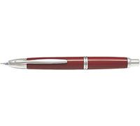 Penna Pilot Capless Rhodium Rosso Medio Stilografica A Scatto Con Astuccio