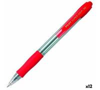 Penna Pilot Supergrip Rosso 0,4 mm [12 Unità]