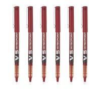 Penna Pilot V5 Hi-tecpoint 0.5 mm Rossa Set di 6