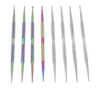 Penna Punteggiante Per Nail Art, 8 Pezzi Penna Punteggiante a 2 Vie Penna Punteggiante in Metallo Penna Per Colorare Smalto Per Unghie, Penna Punteggiante Per Nail Art a Doppia Estremità Per Uso Domes