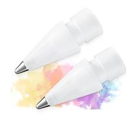 Penna Realistica Come Punte per Matite a Punta Fine Compatibile con Apple Pencil 2a 1a Generazione, Confezione da 2 Punte in Metallo Paperfeel Ipad Pro Pennini per Artisti, Prendere Appunti, Bianco