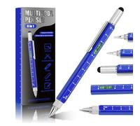 Penna regalo per uomini, penna multitool 6 in 1, fantastici gadget per uomini, regali di compleanno per uomini che hanno tutto, regali unici per uomini, marito, nonno, ingegnere, tuttofare (blu)