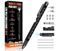Penna regalo per uomini, penna multitool 9 in 1, fantastici gadget per uomini, regali di compleanno per uomini che hanno tutto, regali unici per uomini, marito, nonno, ingegnere, tuttofare