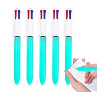 Penna retrattile multicolore, penna da scrittura liscia, penna roller colorata 4 in 1, penna a punta fine per giornale, 5 pezzi, per scrivere, disegnare e sottolineare
