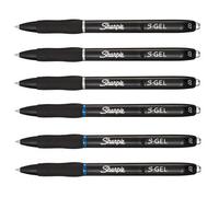 Penna retrattile Sharpie Gel 3xNero + 3xBlu 0.7 S-GEL