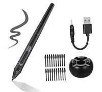Penna ricaricabile digitale 8192 Livelli Penna stilo a pressione Con 20 pezzi Pennino portapenne per 13HD / 16HD / 16HDK / 16HDT / 22UX Tavoletta Grafica per Design Monitor