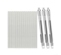 Penna ricaricabile per talco industriale con punta di controllo dell'attrito e supporto per marcatura su superfici in acciaio, ferro inox e zincate (3 penne + 15 anime)