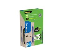 Pilot Greenpack G-2 Gel, 0.7mm, Blue, 12 Pens and 12 Refills, WLT556183