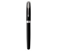 PARKER Sonnet Penna Roller, Laccatura di Colore Nero Opaco con Finiture in Palladio, Pennino Sottile, Confezione Regalo