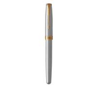 Parker Sonnet Penna Roller, Acciaio Inossidabile con Finiture in Oro, Pennino So