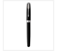PARKER Sonnet Penna Roller, Laccatura di Colore Nero Opaco con Finiture in Palladio, Pennino Sottile, Confezione Regalo