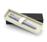 Penna roller Parker Vector XL personalizzata + scatola regalo (Blu Argento) | Penna con incisione personalizzata con nome | Personalized Engraved Pen | Regalo originale per lui o per lei