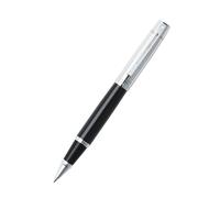Penna roller Sheaffer 300 con fusto nero lucido, cappuccio cromato brillante e f