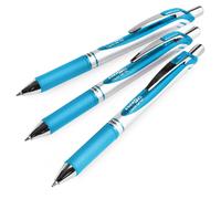 Penna Rollerball A Gel Pentel BL77 EnerGel Retrattile 0,7mm Blu Cielo Pacco Da 3