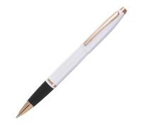 Penna Rollerball Bianco Perlaceo Cross Calais Con Appuntamenti In Oro Rosa