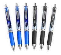 Penna Rollerball Gel Retrattile Pentel Energel BLN75 0.5mm Nera + Blu 6 Set