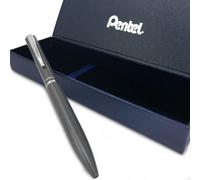 Penna Rollerball Retrattile Deluxe Pentel Energel Philography Scatola Argento
