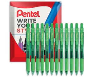 Penna Rollerball Retrattile Pentel Energel X BL107 0.7Mm Verde Astuccio Da 12