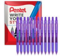 Penna Rollerball Retrattile Pentel Energel X BL107 0.7mm Viola Confezione Da 12