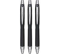 Penna rollerball SXN-210 Jetstream RT, inchiostro nero resistente alle sbavature e a prova di manomissione, sfera da 1,0 mm, impugnatura in gomma, confezione da 3 pezzi