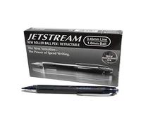 Penna rollerball SXN-210 Jetstream RT, inchiostro nero resistente alle sbavature e a prova di manomissione, sfera da 1,0 mm, impugnatura in gomma, scatola da 12 pezzi