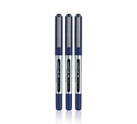 Penna rollerball UB-150 Eye Micro, inchiostro blu Uni-ball Super Ink, pennino da 0,5 mm, confezione da 3 pezzi