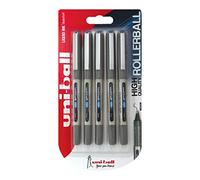 Penna rollerball UB-157 Eye Fine, inchiostro blu Uni-ball Super Ink, pennino da 0,7 mm, confezione da 5 pezzi