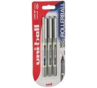 Penna rollerball UB-157 Eye Fine, inchiostro nero Uni-ball Super Ink, pennino da 0,7 mm, confezione da 3 pezzi