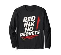 Penna Rossa per Insegnanti, Idea Regalo per Scuola, Umorismo Scolastico, Orgoglio Maglia a Manica