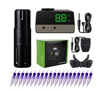 Penna rotativa della macchina del tatuaggio con interruttore a doppia modalità LCD Mini Power Kit Albero Pro Cartuccia Aghi Tattoo Supply Set