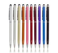 Penna S universale 2 in 1 per touch screen, design a clip 10 pezzi PENNA stilo di vari colori di ricambio con penna a sfera, punta in gomma morbida, per Samsung o altri dispositivi touch.