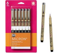 Penna SAKURA Pigma Micron Assortite, Confezione Da 6, Nera
