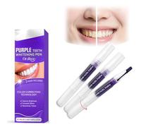 Penna Sbiancante Purple Teeth Care, Effetto Sbiancante Immediato, Rimuove la Placca, Previene la Formazione di Nuove Macchie Sui Denti, Semplice Operazione in Cinque Passaggi.(5pcs)