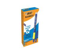 Penna sfera Gelocity Illusion - gel cancellabile - punta 0,7 mm - blu - Bic - co