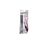 penna sfera speed 3 incostro semisfera punta 0,7mm nera blister da 2 pcs