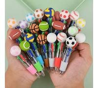 Penna sfera sportiva 4 in 1 multicolore, adatta per ufficio, appassionati di sport, regali per il ritorno a scuola, feste di calcio, feste, forniture per ufficio, accessori a tema sportivo, cancelleri