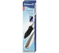 Penna sferografica Pelikan Twist ricaricabile per destrimani e mancini, impugnatura ergonomica triangolare Nero-Grigio