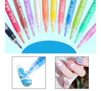 Penna Smalto Per Unghie | 12 Colori Smalto Acrilico Asciugatura Rapida Decorazione Disegno | Penna da Pittura Unghie | Adatto a Regalini per Calze Natalizie, Principianti, Donne Adolescenti, Ragazze,