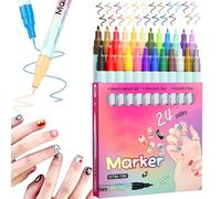 Penna Smalto per Unghie 24 Colori per Disegno e Decorazione