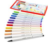 Set di Pennarelli Stabilo Pen 68 Brush 12 Pezzi Multicolore